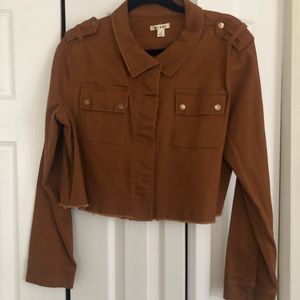 Francesca’s cropped utility jacket